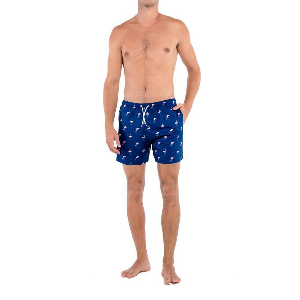 NEW BERMIES men's miami pull-on swimwear in navy